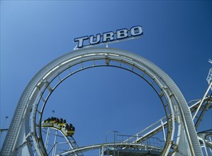 ENGLAND, East Sussex , Brighton, Turbo Rollercoaster at the end of the Pier