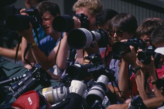 MEDIA, Photography, Press, Press photographers at the Wimbledon Tennis Championships