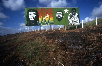 CUBA, Pinar Del Rio, Politics, Poster of Che Guevara