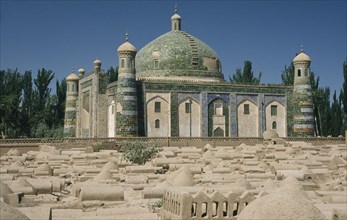 CHINA, Xinjiang, Kashgar , Abakh Hoja Tomb burial place of Hidajetulla Hoja and his decendants.