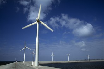 HOLLAND, Environment, Wind Power, Wind power turbines.
