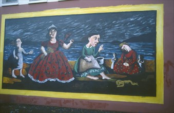 IRELAND, North , Belfast, Mural on the Falls Road.