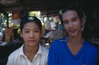 THAILAND, Bangkok   , Klong Toey, Lady boys.