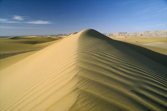 EGYPT, Western Desert , Ridge of sand dune