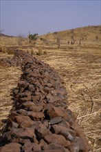Burkina Faso, Environment, Flooding, "Bund, low rock walls built to prevent soil erosion by flash
