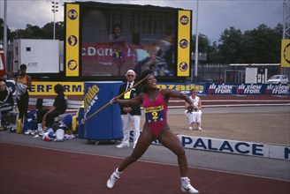 10039029 SPORT Athletics Womens Javelin Tessa Sanderson British Javelin thrower