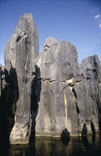 CHINA, Yunnan, Near Kunming, Stone Forest or Shilin. View of limestone pillars standing as high as