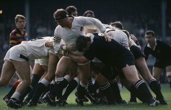10037120 SPORT Ball Games Rugby Union A ruck during England against New Zealand at Twickenham in the 1991 World Cup