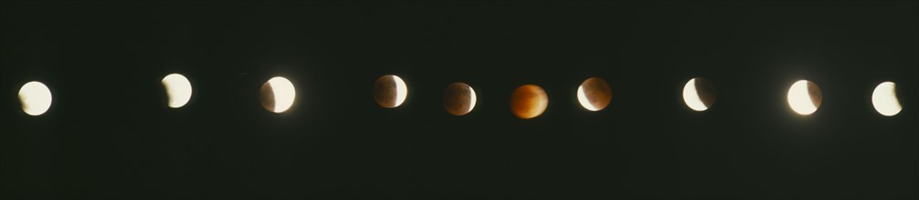 SPACE, Moon, Eclipse, Full eclipse of the moon August 11 1999