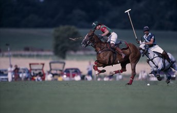 10037397 SPORT Equestrian Polo Polo match taking place at Cowdray Park in Midhurst West Sussex  England