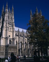 ENGLAND, Kent, Canterbury, Cathedral with tourists