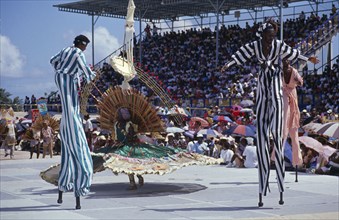 WEST INDIES, Barbados, Festivals, Crop Over sugar cane harvest festival.  Grand Kadooment carnival