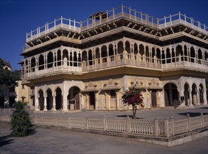 INDIA, Rajasthan, Jaipur, "City Palace, exterior of guest Pavilion."