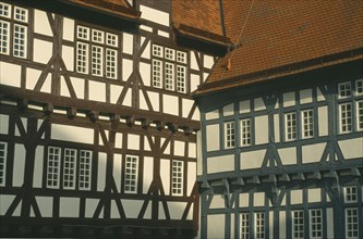 GERMANY, Bad Wimpfen, Traditional wooden beam style house