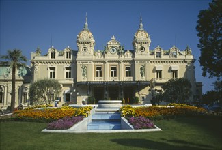 MONACO, Monte Carlo, The Casino with fountain in foreground