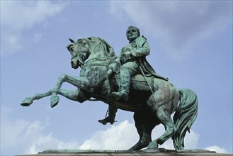 FRANCE, Normandy, Seine Maritime, "Rouen, equestrian statue of Napoleon."