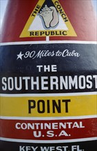 USA, Florida , Key West, The Southern Most Point marker