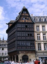 FRANCE, Alsace, Strasbourg, Maison Kammerzell dating from circa 1470