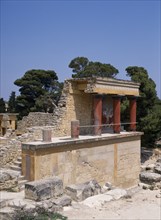 GREECE, Crete, Knossos Ruins of Ancient Palace.