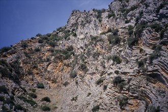 MOROCCO, Er Rif, Near Chechaouen, Rock formations in the Atlas Mountains