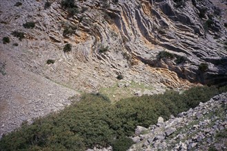 MOROCCO, Atlas Mountains, Er Rif, Near Chechaouen. Rock formations