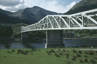 BRIDGES, Iron, "Ballachulish Bridge over a river, Lochaber."