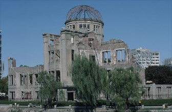 JAPAN, Honshu, Hiroshima, The A Bomb Dome ruins at the epicentre of the explosion