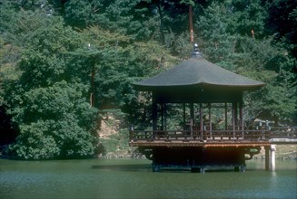 JAPAN, Honshu, Nara, Tea House on a lake