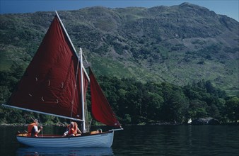 10018270 SPORT Watersport Sailing Dingy on lake in Ullswater  Cumbria