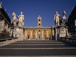 ITALY, Lazio, Rome, "Capitoline Hill. Palazzo Senatorio, the seat of the city Government"