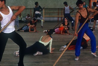 CUBA, Camaguey, National dance company in rehearsals