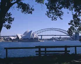 AUSTRALIA, New South Wales, Sydney, The Opera House and Harbour Bridge.