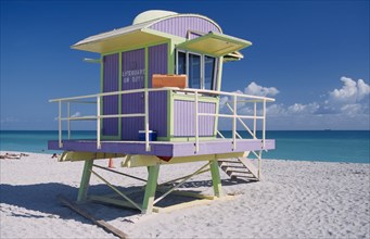 USA, Florida, Miami Beach, Lifeguard station
