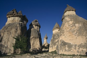 TURKEY, Cappadocia Goreme, Cave houses  Fairy chimneys