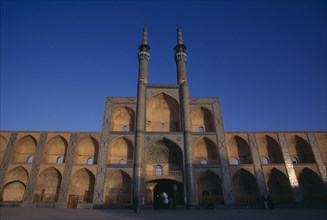 IRAN,   , Yazd, Amir Chakmagh Complex. General view of the facade