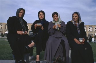 IRAN,  , Esfahan , Group of four women Isfahan