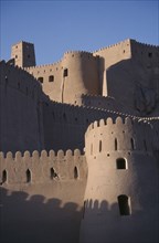 IRAN, Kerman Province, Bam, Arg e Bam Citadel Crenellations