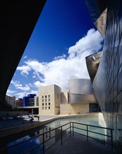 SPAIN, Basque Province, Bilbao, The Guggenheim Museum Oblique view