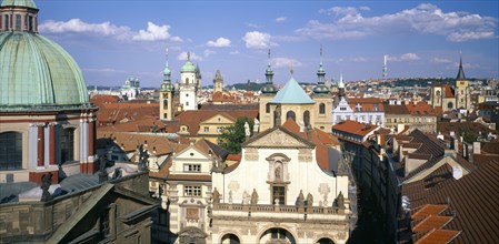 CZECH REPUBLIC, Stredocesky, Prague, View over city rooftops.