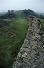 ENGLAND, Northumbria, Hadrians Wall, Stretch of the wall between Greenhead and Vindolanda