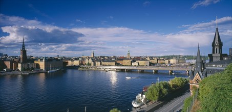 SWEDEN, Stockholm, View of city and waterfront.