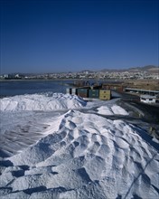 ISRAEL, Eilat , Salt Production by Solar evaporation Israel Salt Industries Ltd