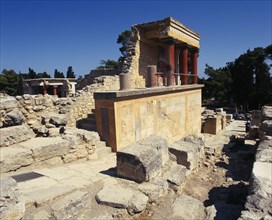 GREECE, Crete, Iraklion, Knossos. Ruins of the former Minoan Capital
