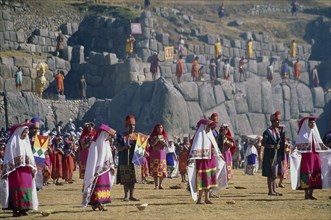 PERU, Cusco Department, Sacsayhuman, "Inti Raymi, the Inca festival of the winter solstice, enacted