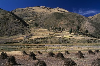 PERU, Puno Administrative Department, La Raya, "View from the train on the altiplano at La Raya.