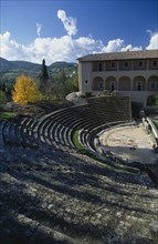 ITALY, Umbria, Spoleto, The Roman Amphitheatre at the barracks on Via del Anfiteatro