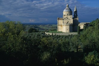 ITALY, Tuscany, Montepulciano, "Tempio di San Biagio, High Renaissance church with domed roof