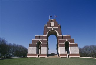 FRANCE, Nord Picardy, Somme, Thiepval.  View of the Lutyens memorial to missing soldiers from the
