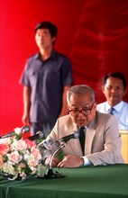 CAMBODIA, Phnom Pehn, Sihanouk in conference at the Royal Palace.