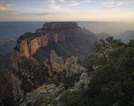 USA, Arizona, Grand Canyon , "View over sandstone and limestone rock formation in the Grand Canyon,